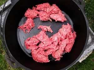 Dutch Oven Cowboy Stew with hamburger