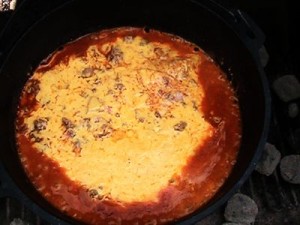 Dutch Oven Enchilada Casserole