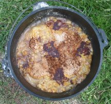 Dutch Oven Apple Cobbler