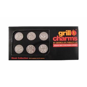 Charmed Life Products 6-Piece Grill Charms Set, The Steak Collection