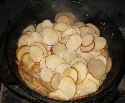 Delmonico Potatoes with milk added