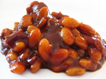 Dutch Oven Baked Beans on Plate