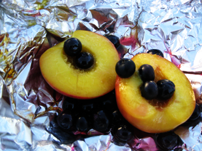 Grilled Peaches and Berries