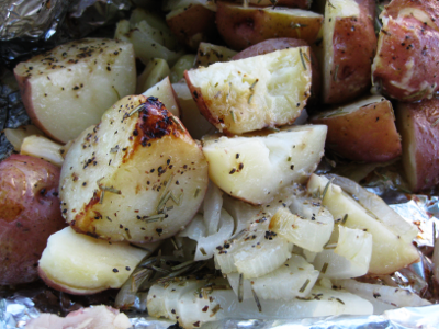 Red Potatoes in Foil