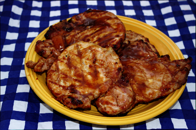 Peach Glazed Pork Chops