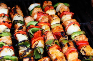 Pork Kabobs Done