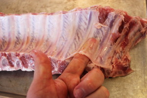 Remove Pork Rib Membrane