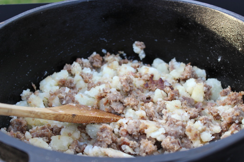 Cook Potatoes with Sausage