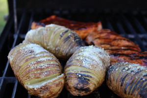 Hasselback Potatoes on the Grill