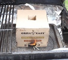 Grill Easy Natural Lump Charcoal on Fire